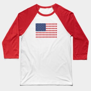 Paw Print American Flag Baseball T-Shirt